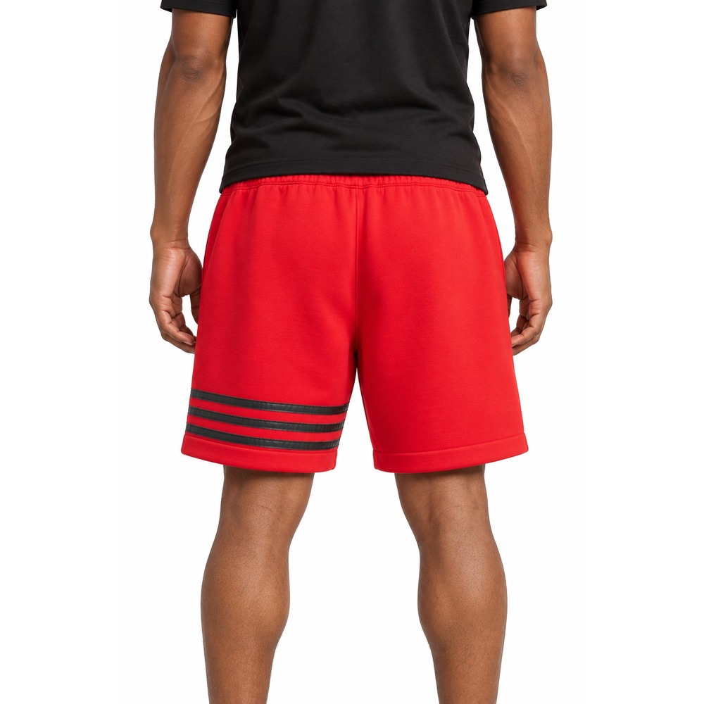adidas Men's Street Neuclassic Loose Fit Fleece Shorts Red Black NEW $50 XS - Picture 2 of 5